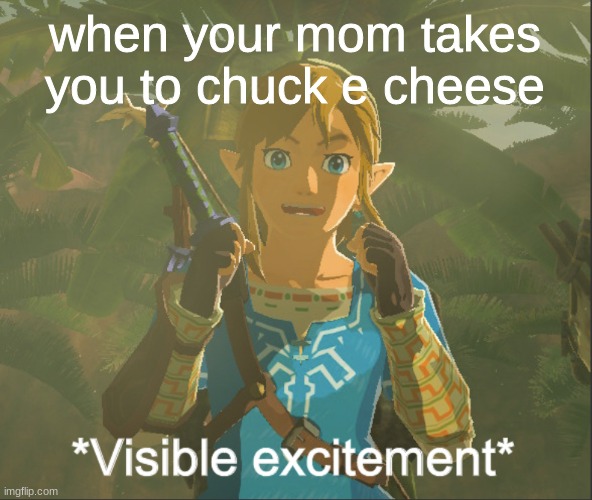 YAY | when your mom takes you to chuck e cheese | image tagged in visible excitement | made w/ Imgflip meme maker