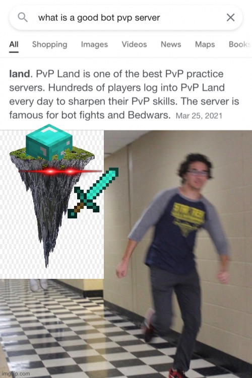 L A N D | image tagged in running away in hallway | made w/ Imgflip meme maker