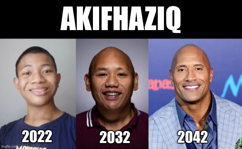 AKIFHAZIQ; 2022; 2042; 2032 | made w/ Imgflip meme maker