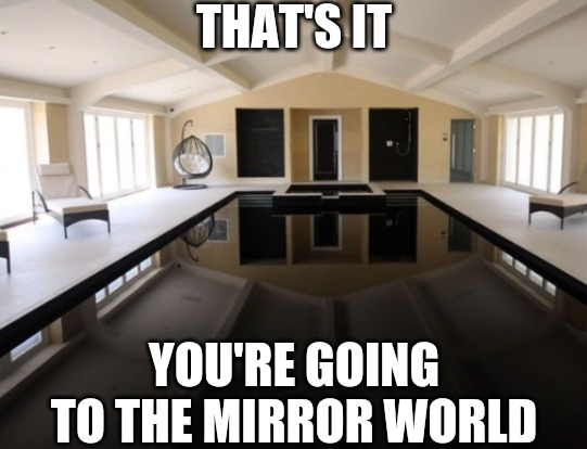 You're going to the mirror world Blank Meme Template