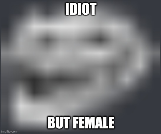 /j because screw you | IDIOT; BUT FEMALE | made w/ Imgflip meme maker