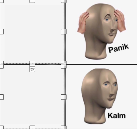 Panik Kalm Blank Meme Template