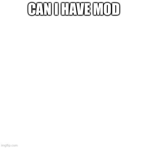._. | CAN I HAVE MOD | image tagged in memes,blank transparent square | made w/ Imgflip meme maker