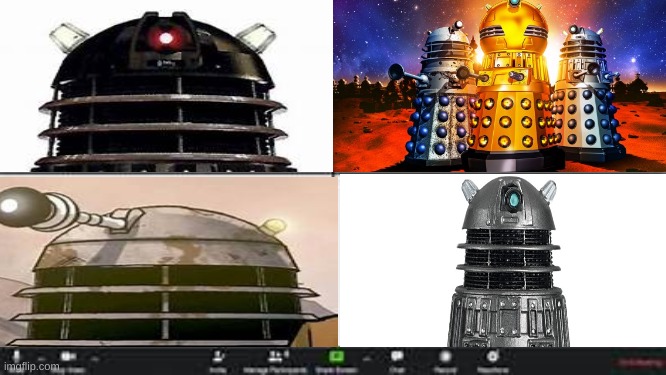 Dalek Time Squad Zoom Call | image tagged in doctor who,daleks,zoom | made w/ Imgflip meme maker