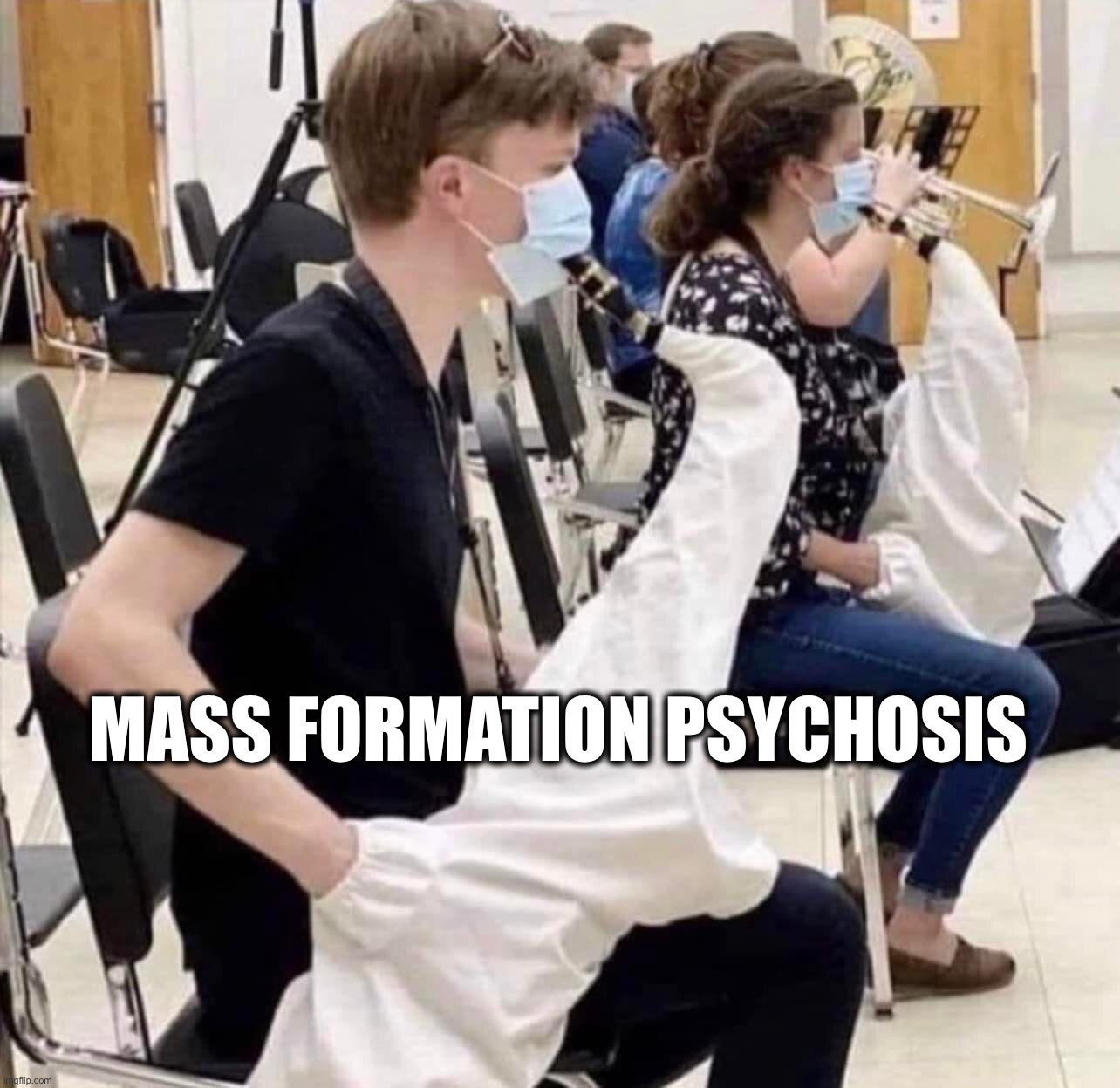MASS FORMATION PSYCHOSIS | image tagged in memes,covid-19,social media,lockdown,masks,vaccines | made w/ Imgflip meme maker