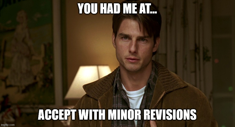 Jerry Maguire you had me at hello | YOU HAD ME AT... ACCEPT WITH MINOR REVISIONS | image tagged in jerry maguire you had me at hello | made w/ Imgflip meme maker
