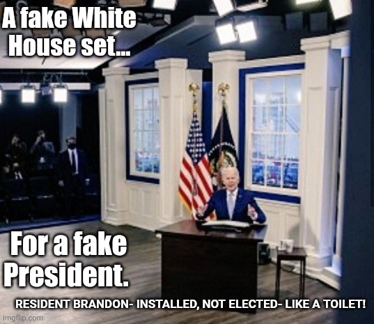 Resident Brandon's fake White House Set - Imgflip