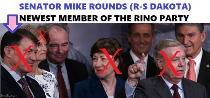 Mike Rounds Rino-South Dakota Traitor to the American people | made w/ Imgflip meme maker