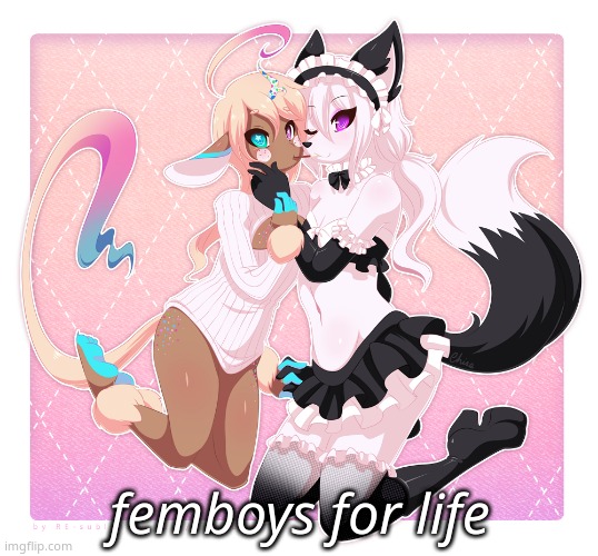 bc i can | femboys for life | image tagged in femboy furry art | made w/ Imgflip meme maker