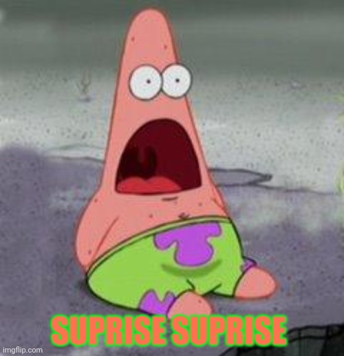 wow patrick | SUPRISE SUPRISE | image tagged in wow patrick | made w/ Imgflip meme maker