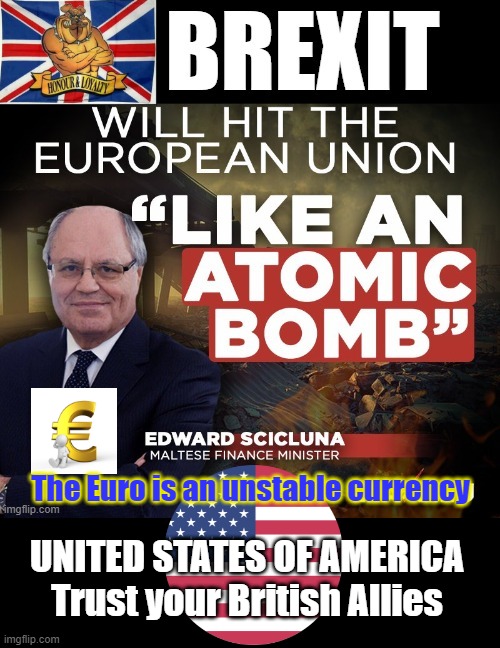 Trust your British Allies | The Euro is an unstable currency; UNITED STATES OF AMERICA
Trust your British Allies | image tagged in united states of america | made w/ Imgflip meme maker