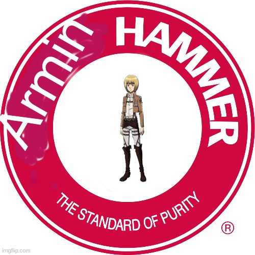 Armin Hammer | image tagged in anime meme,attack on titan,funny,funny memes,memes | made w/ Imgflip meme maker