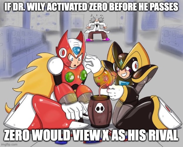 Bass and Zero Celebrating Christmas | IF DR. WILY ACTIVATED ZERO BEFORE HE PASSES; ZERO WOULD VIEW X AS HIS RIVAL | image tagged in megaman,megaman x,zero,bass,memes | made w/ Imgflip meme maker