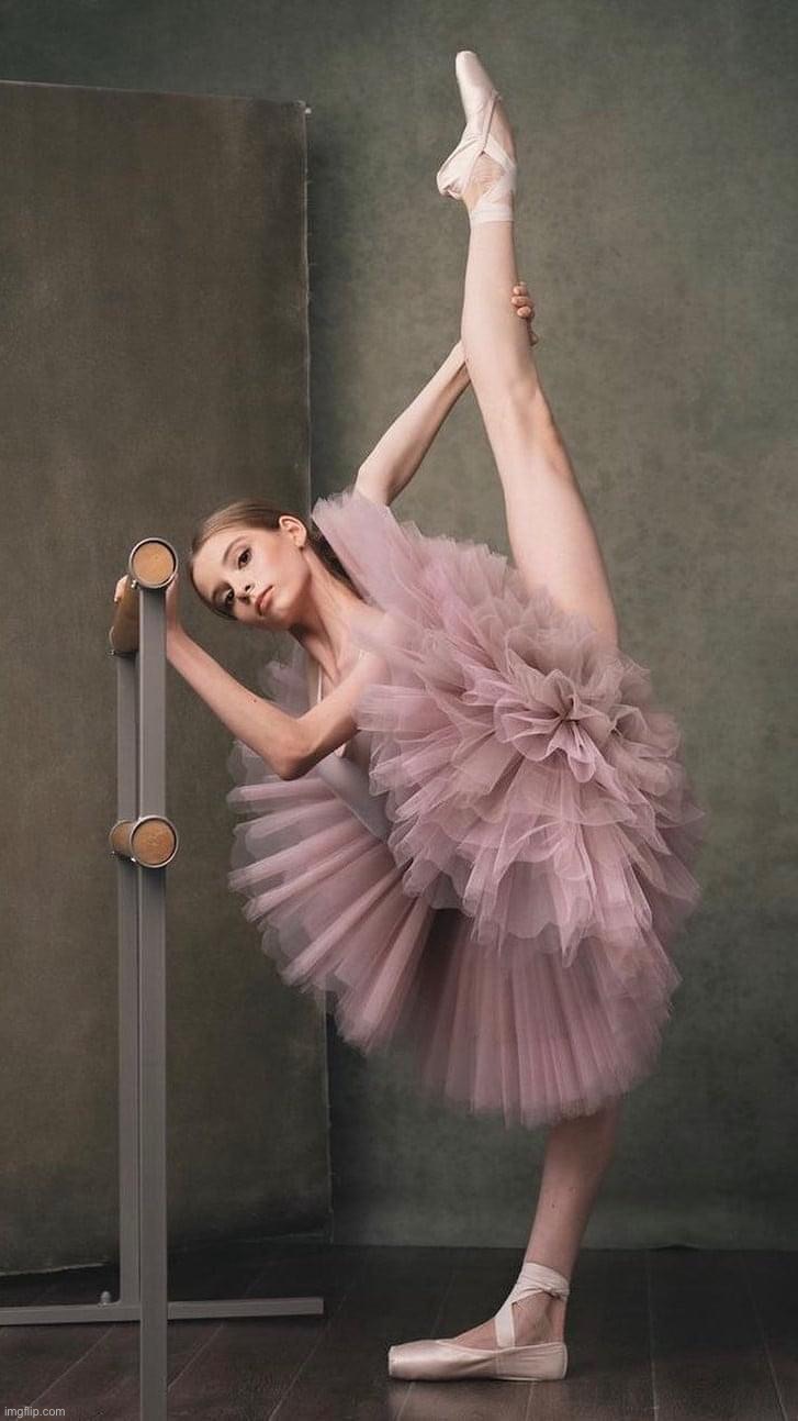 Ballerina stretch | image tagged in ballerina stretch | made w/ Imgflip meme maker