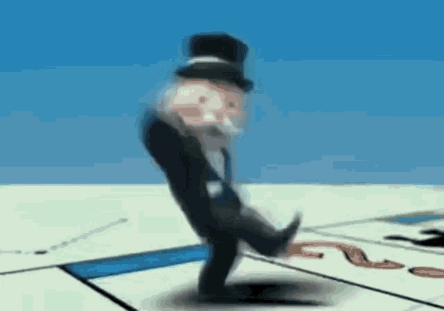 High Quality Monopoly dancing GIF fast Blank Meme Template