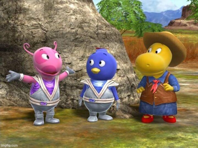 Ranch Hands from Outer Space from the Backyardigans Episode | image tagged in ranch hands from outer space from the backyardigans episode | made w/ Imgflip meme maker