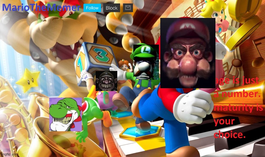 mariothememer announcement template v2 | image tagged in mariothememer announcement template v2 | made w/ Imgflip meme maker