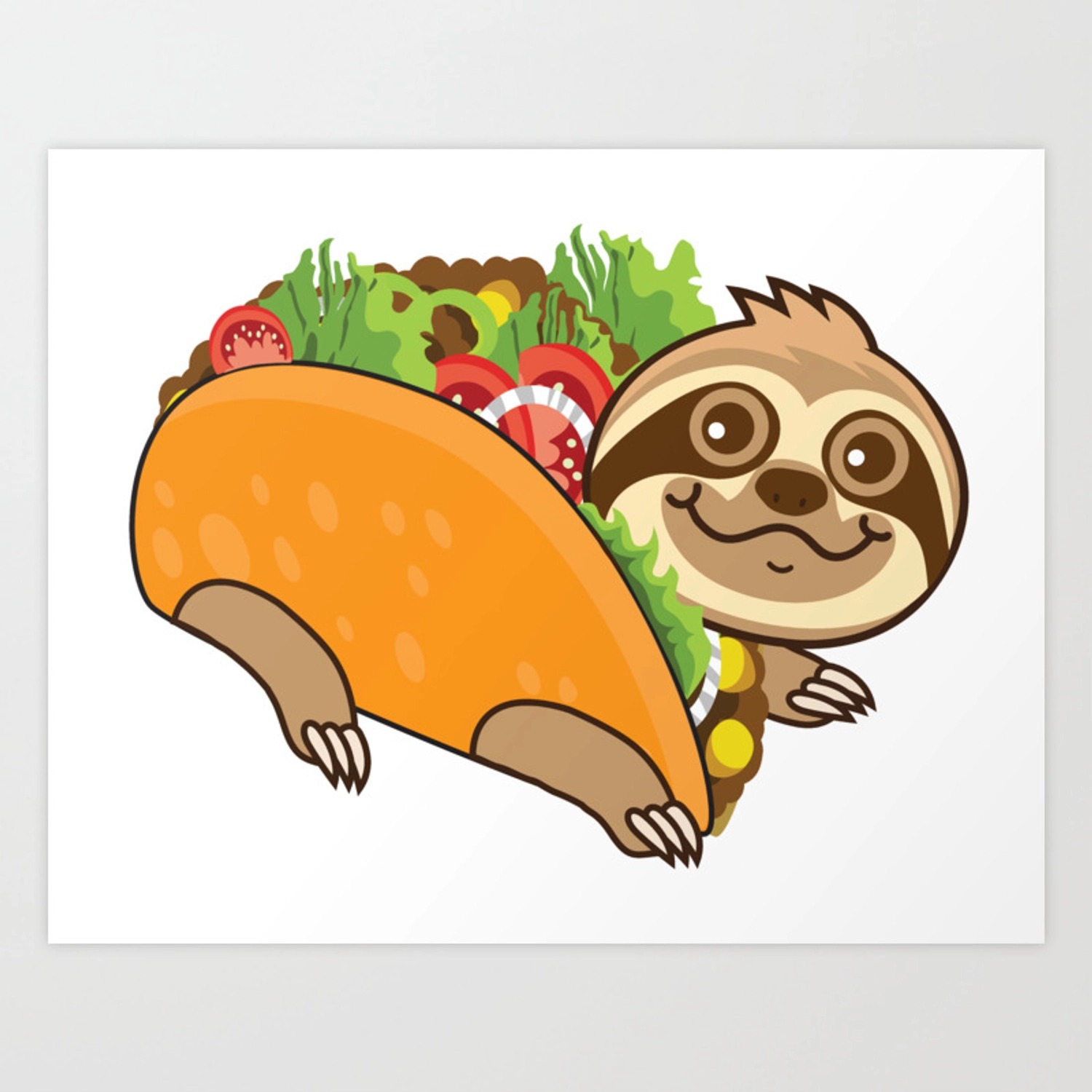 Taco sloth Blank Meme Template