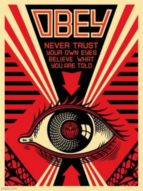 OBEY | image tagged in lmao reminds me of ig lol,rmk,big brother | made w/ Imgflip meme maker