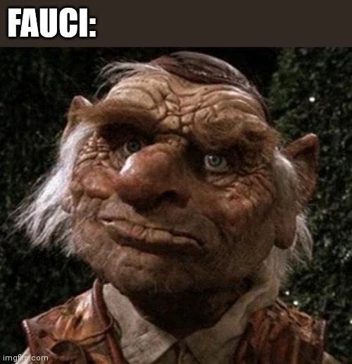 Hoggle is a Fauci | FAUCI: | image tagged in hoggle | made w/ Imgflip meme maker
