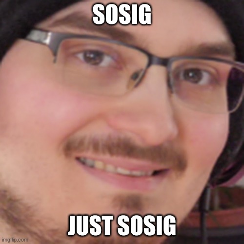 Just Sosig |  SOSIG; JUST SOSIG | image tagged in sosig | made w/ Imgflip meme maker