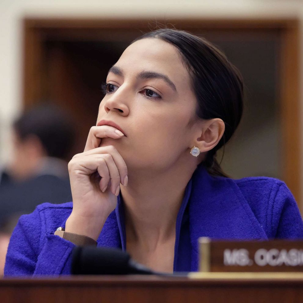 High Quality AOC Thought Blank Meme Template