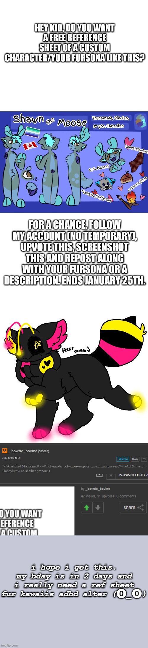 AAAAAAAAAAAAAAAAAAAAAAAA | i hope i get this. my bday is in 2 days and i really need a ref sheet fur kawaiis adhd alter (⓿_⓿) | made w/ Imgflip meme maker