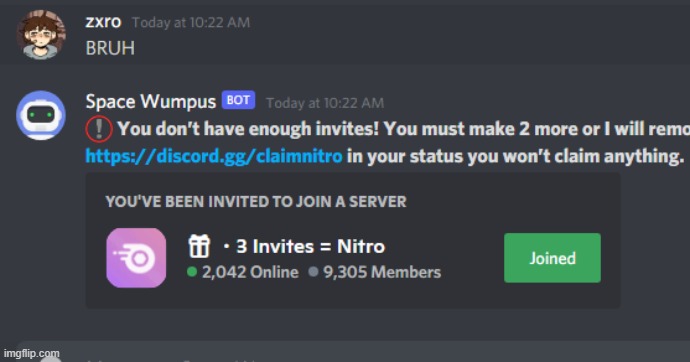 sum1 help me plz? (dont leave the nitro server btw or else my inv reset :((( | made w/ Imgflip meme maker