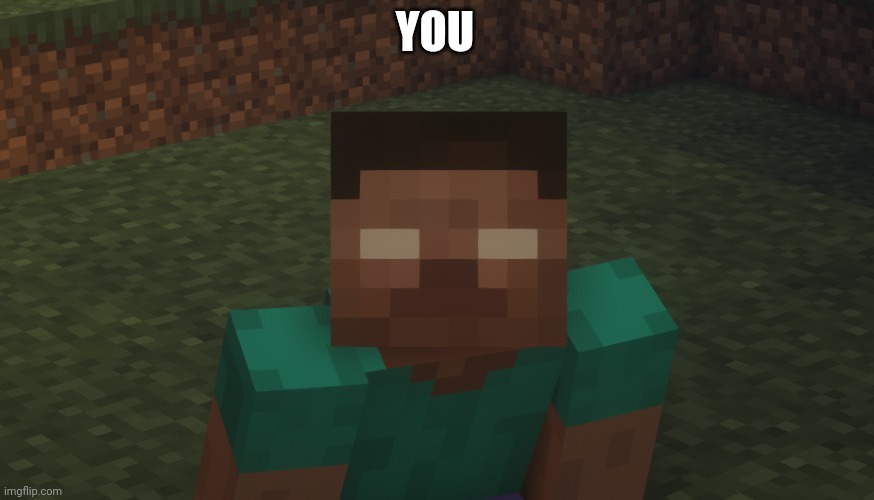 Herobrine staring at u | YOU | image tagged in herobrine staring at u | made w/ Imgflip meme maker