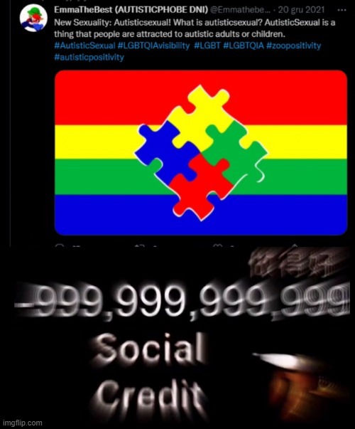 I have autism | image tagged in -999 999 999 999 social credit | made w/ Imgflip meme maker