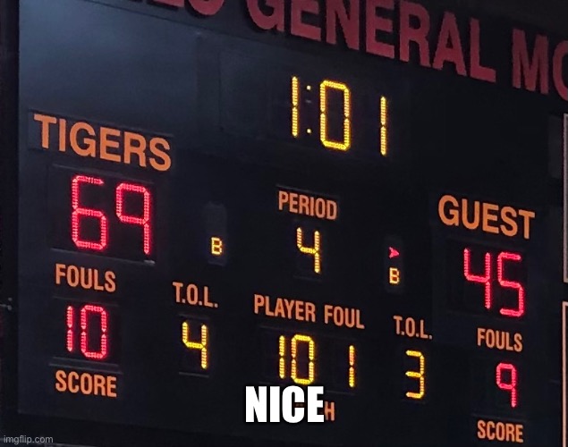 Nice | NICE | image tagged in basketball,nice | made w/ Imgflip meme maker