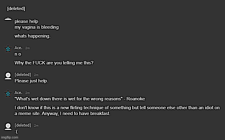 so i was searching through my old memechat convos... what did i just see | made w/ Imgflip meme maker