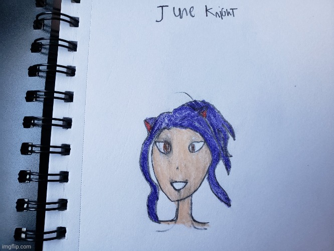 A drawing I made of June in Utah after unfortunately eating Carl's Junior | made w/ Imgflip meme maker