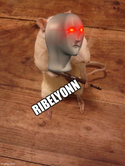 Rebellious Rat | RIBELYONN | image tagged in rebellious rat | made w/ Imgflip meme maker