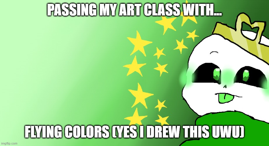 Sc- tale (Undertale Au) | PASSING MY ART CLASS WITH... FLYING COLORS (YES I DREW THIS UWU) | image tagged in blepy sc- sans | made w/ Imgflip meme maker