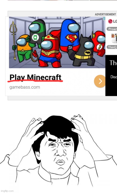 This isn't Minecraft, my guy | image tagged in memes,jackie chan wtf | made w/ Imgflip meme maker