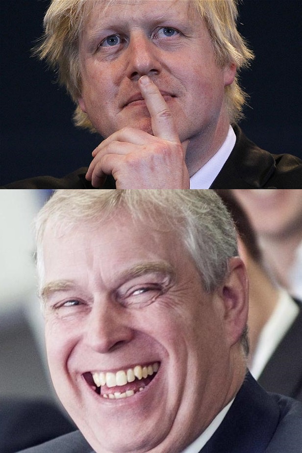 High Quality Boris Johnson & Prince Andrew Blank Meme Template