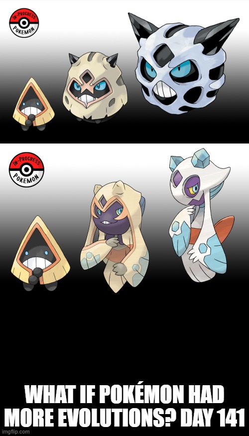 Check the tags Pokemon more evolutions for each new one. |  WHAT IF POKÉMON HAD MORE EVOLUTIONS? DAY 141 | image tagged in memes,blank transparent square,pokemon more evolutions,snorunt,pokemon,why are you reading this | made w/ Imgflip meme maker