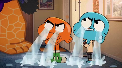 High Quality Gumball and Darwin crying Blank Meme Template