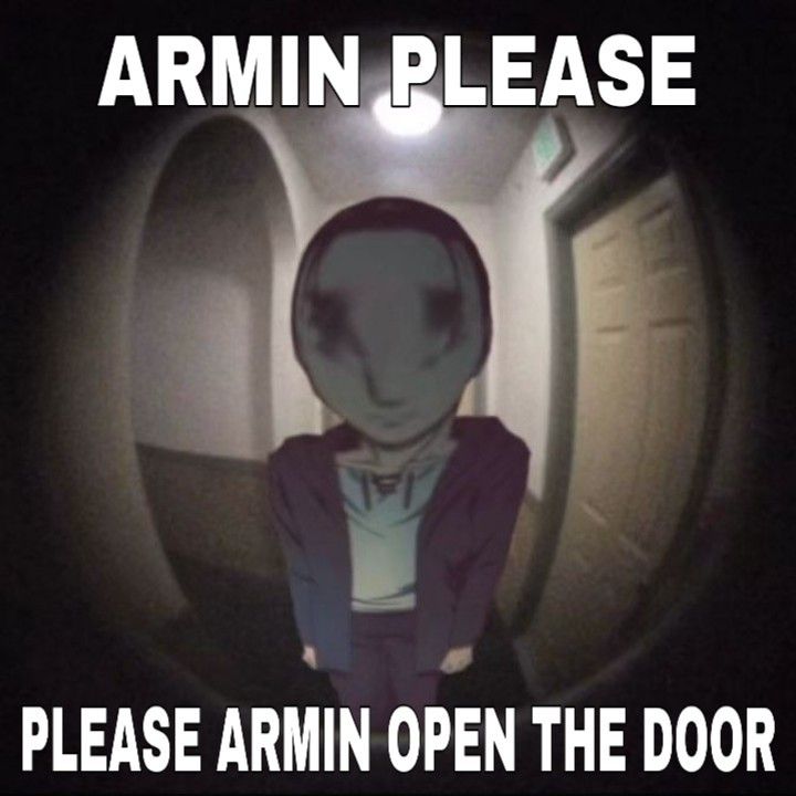 Armin open the door Blank Meme Template