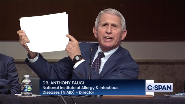 Dr. Fauci It says right here Blank Meme Template