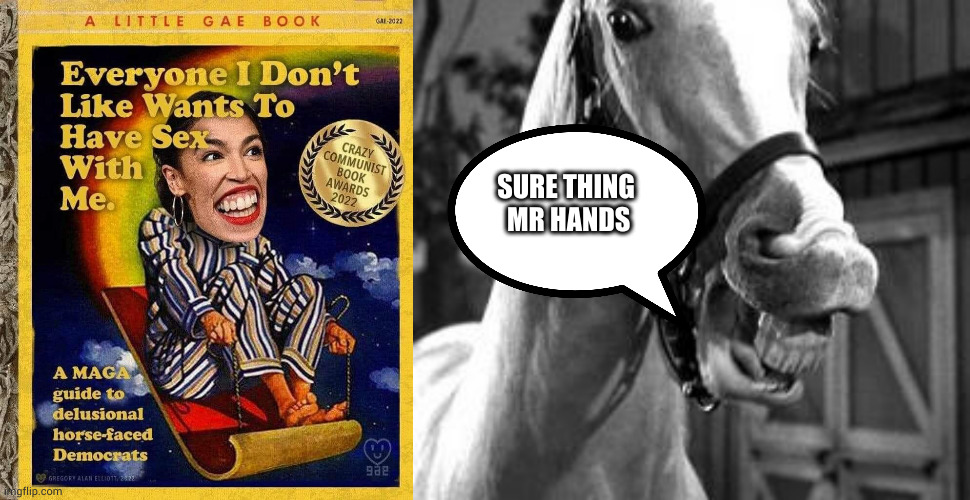 SURE THING
 MR HANDS | image tagged in mr ed | made w/ Imgflip meme maker
