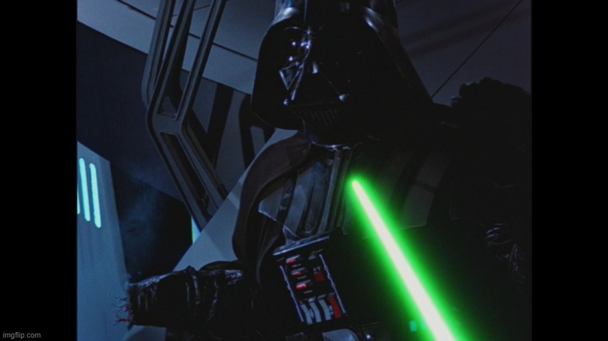 Luke cuts Vaders hand off | image tagged in luke cuts vaders hand off | made w/ Imgflip meme maker