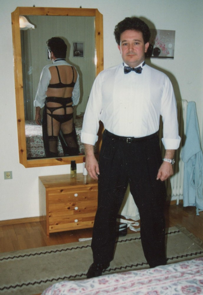 High Quality Formal man in lingere Blank Meme Template