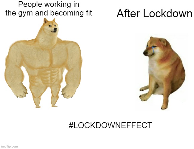 Made By DheerajIsGoodBoi From Deccan International School | People working in the gym and becoming fit; After Lockdown; #LOCKDOWNEFFECT | image tagged in memes,lol | made w/ Imgflip meme maker