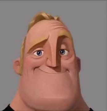 High Quality Happy Mr. Incredible Blank Meme Template