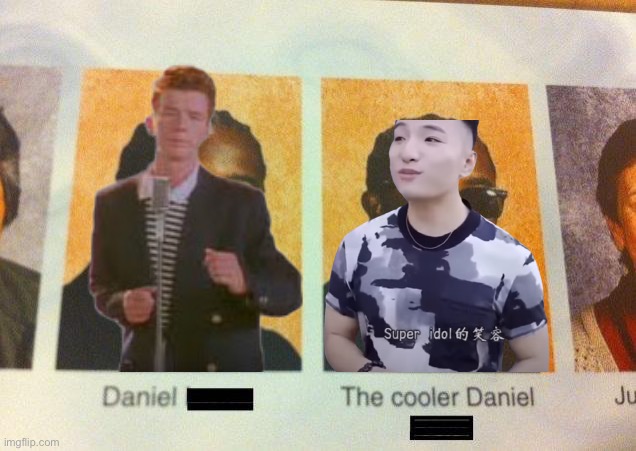 The cooler daniel | image tagged in the cooler daniel | made w/ Imgflip meme maker