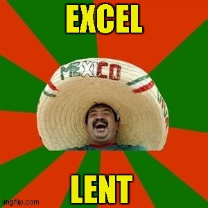 Mexican word of the day | EXCEL LENT | image tagged in mexican word of the day | made w/ Imgflip meme maker
