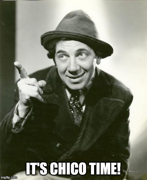 Chico Marx | IT'S CHICO TIME! | image tagged in chico marx | made w/ Imgflip meme maker