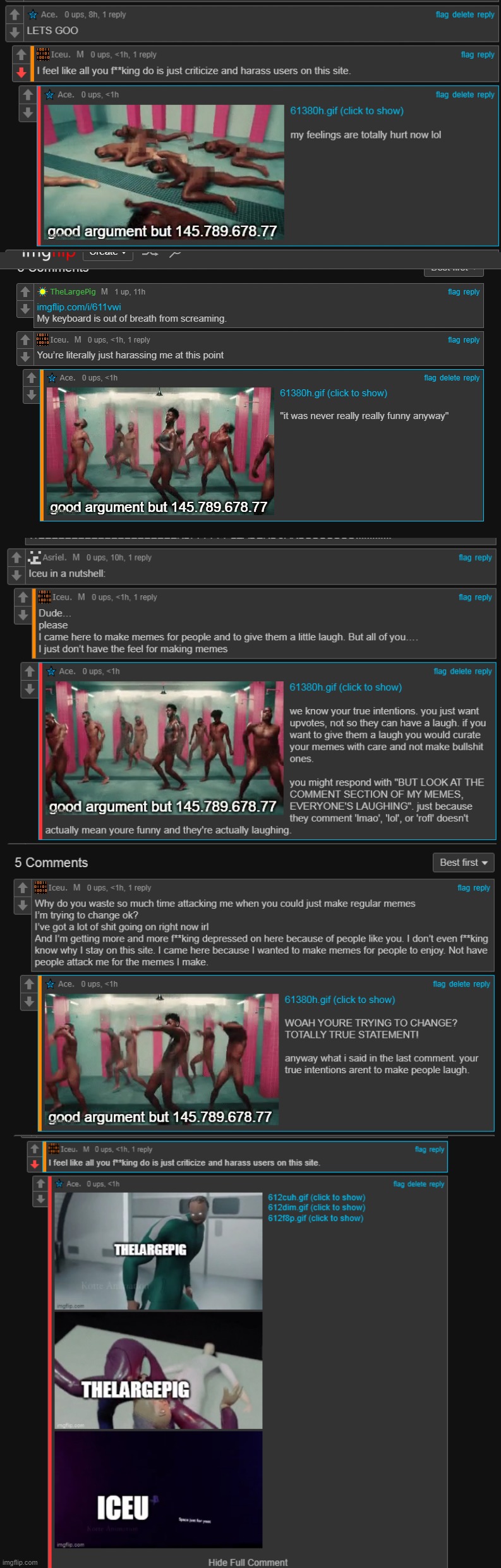 bullying iceu. b4 you ask for links, check comments | made w/ Imgflip meme maker